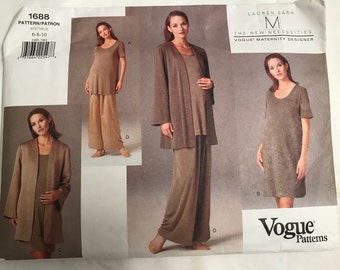 1995  Vogue Lauren Sara Maternity 1688 jacket top pants skirt dress Size 6   8   10