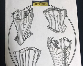 Butterick History B4254 Misses Stays and Corset Pattern Costume Cosplay Theatre Sizes 6 - 8   12 - 16   18-22