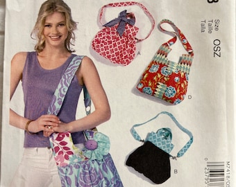 Mccall’s M7418 Sewing Pattern Bag Purse Uncut