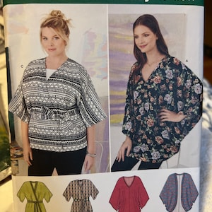 Simplicity 8091 Women’s Kimono Dress Wrap Pattern Size XXS-XXL Uncut