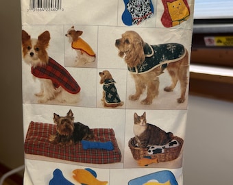 UNCUT Butterick 4226 Dog & Cat Bed, Placemat, Stockings, Coats, Pet Toys  Sewing Pattern