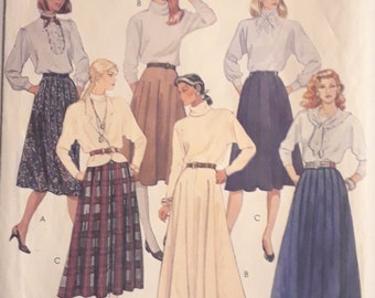 1980s **Vintage McCalls #3254, Misses Pleated, Flared and Gathered Skirts Pattern, Size 12,  Waist 26.5",  Hip 36", Cut