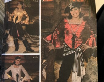 Uncut Simplicity 4469 Child Costume Cosplay Pirate Saloon Buccaneer Pattern Sizes 7 to 14