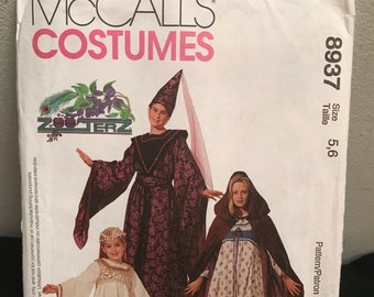 8937 McCall's Renaissance Gown Cape Costume Pattern Uncut Misses Large  Bust - 38-40