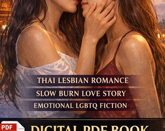 May include: Digital PDF book cover featuring two women embracing, with the title "Affair" in red script. The cover includes text: "Thai Lesbian Romance," "Slow Burn Love Story," and "Emotional LGBTQ Fiction."