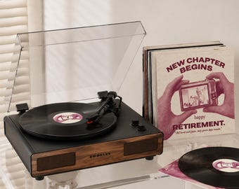 Custom Vinyl Record Retirement Gift, Alarm Clock Fired Personalized Vinyl, Goodbye Coworker Gift, Permanent Vacation Music Gift, 12 Inch