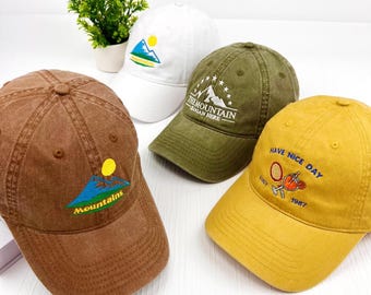 Custom Embroidered Cap with text,3D text,Logo, Personalized Baseball hat washed hat, Fraternity hat,Dad Mom gifts,For him/her,Holiday gifts