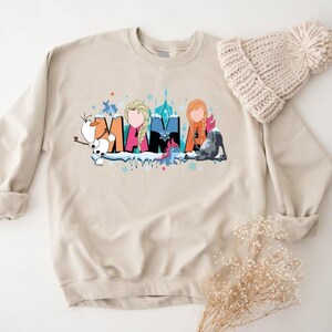 Sweat-shirt maman la reine des neiges, chemise de vacances pour maman princesse, cadeau de tenue d'aventure en famille pour la fête des mères et des voyages image 8