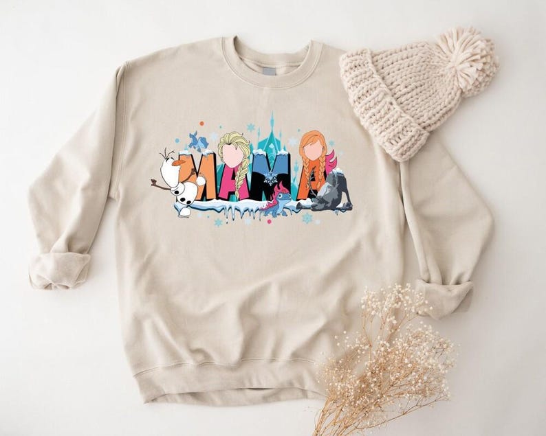 Sweat-shirt maman la reine des neiges, chemise de vacances pour maman princesse, cadeau de tenue d'aventure en famille pour la fête des mères et des voyages image 8