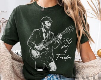 President Abraham Lincoln Playing Guitar Abe Lincoln T-Shirt, Funny History Music Lover Gift, Vintage Political Humor Tee