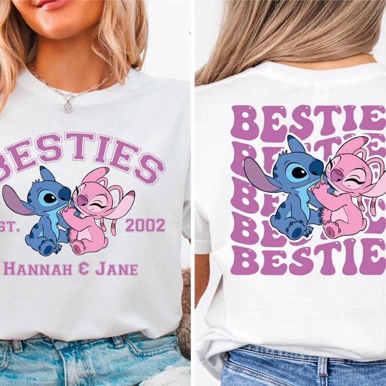Stitch Angel Besties Sweatshirt, Disney Friends Matching Shirt, Stitch Angel Besties Shirt, Disney Stitch Shirt, Disney Besties Shirt image 7