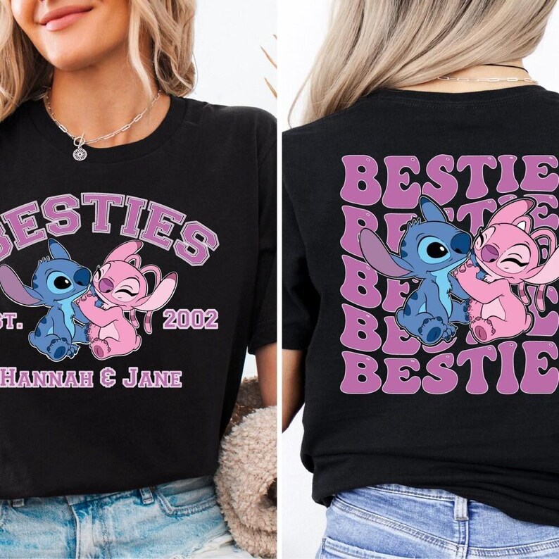 Stitch Angel Besties Sweatshirt, Disney Friends Matching Shirt, Stitch Angel Besties Shirt, Disney Stitch Shirt, Disney Besties Shirt image 10