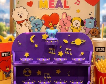 Estante expositor de juguetes de Happy Meal inspirado en BT21
