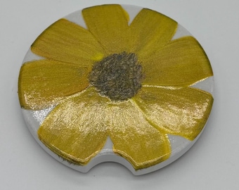 Ceramic Car Coaster (1pc) *flowers*