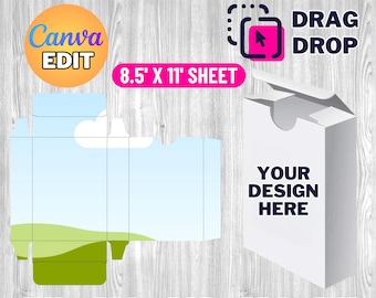 Plantilla de caja para naipes, archivos de corte (descarga digital)