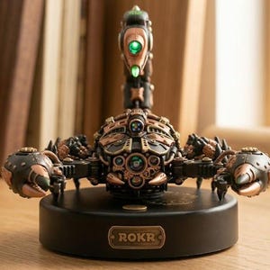 Steampunk Mechanical Scorpion 3D Metal Puzzle Model Kit, DIY Bionic Insect Assembly Toy with LED Lights