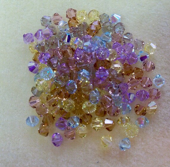 4mm 1 Bicone-Mix Vintage ca
