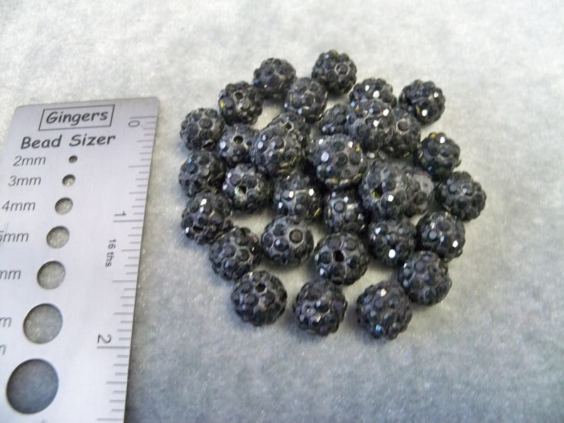 4 Pcs 15mm Rhinestone Crystal Clay Pave Heart Beads for Shamballa Charm Bracelet
