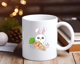 Custom Name Easter Mug – Personalized Bunny Gift for Kids or Adults