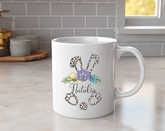 Personalized Easter Mug – Custom Bunny Name Coffee Cup