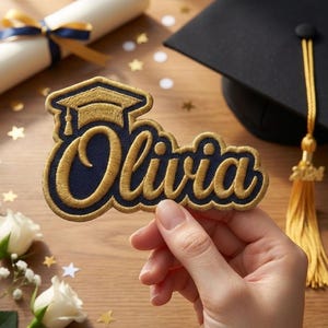 Personalized Graduation Embroidered Patch, Custom Name Class of 2026 Patch, Personalized Grad Patch, Iron On Sew On Patch, Graduation Gift