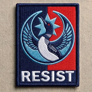 Minnesota Rebel Loon Embroidered Patch, Minnesota Loon Resist Patch, Rebel Alliance Embroidered Patch, Protest Resistance Badge, Patch Gift