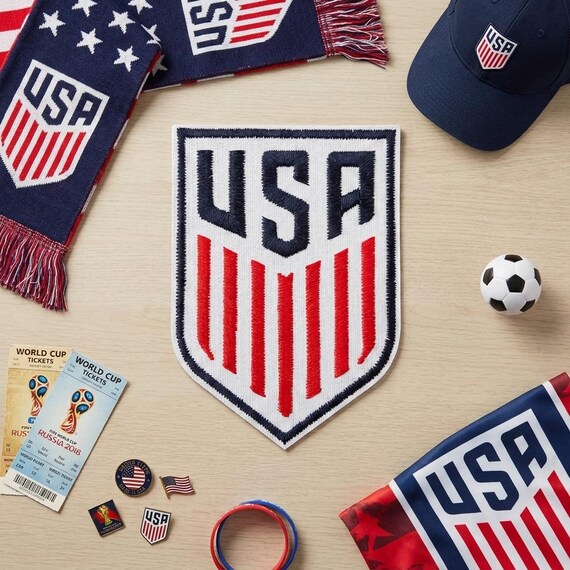 American Soccer Embroidered Patch, USA Soccer Patch, Iron-on Embroidery, WorldCup 2026 Support, Patriotic Apparel Accessory, Soccer Fan Gear