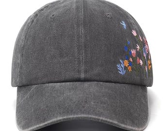 Embroidered Baseball Cap for Women Men Adjustable Trendy Hiking Travel Sports Sun Hats, Gift for Girl Mom Wife Grandma, Embroidered Hat
