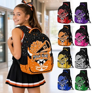 Personalized Cheer Backpack Custom Name Cheer Team School Bag  for Cheerleader