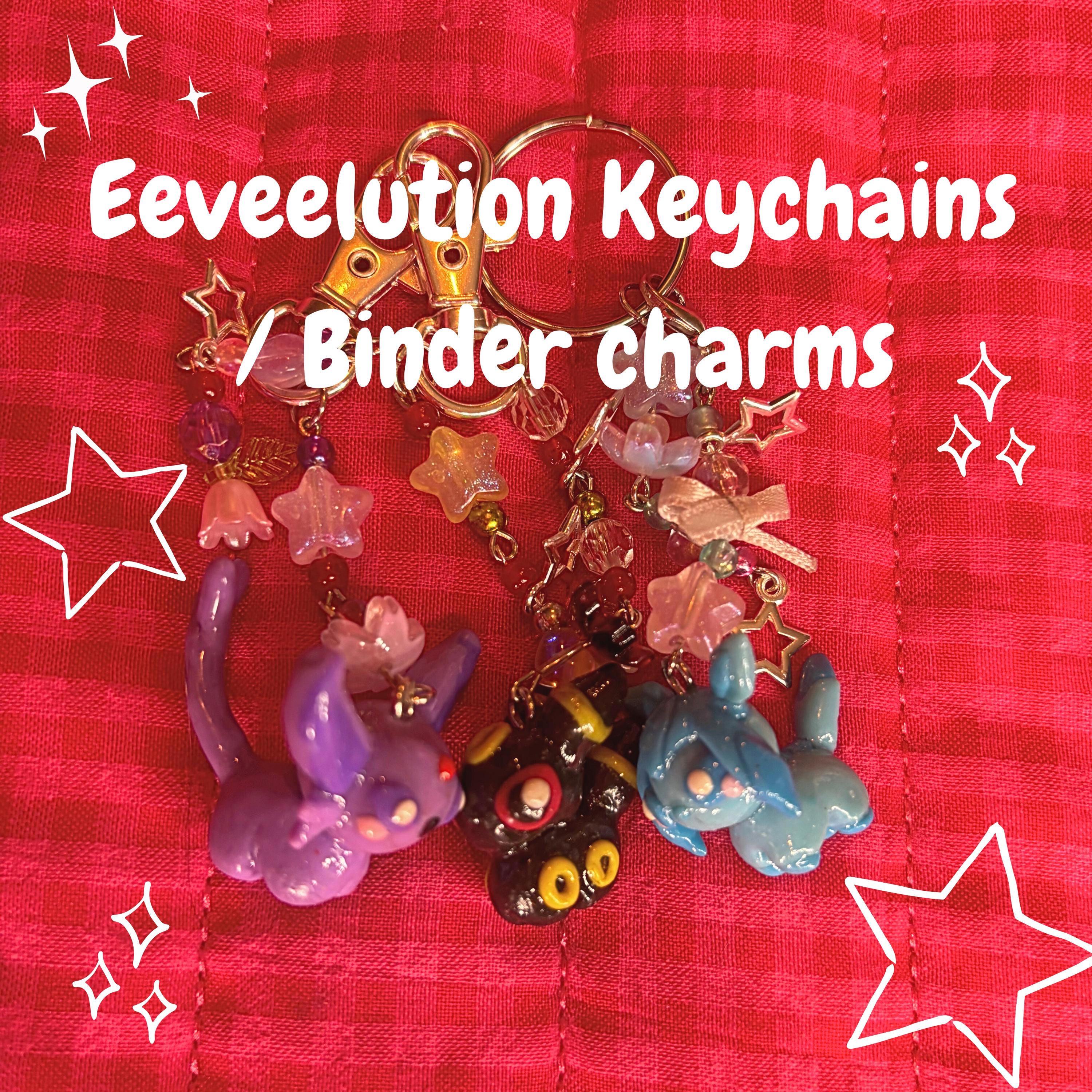 Cute Eeveelution Pokémon Keychain / Binder Charm / Bag Charm – Handmade ...
