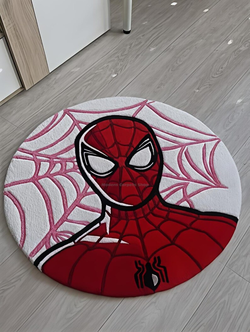 Luxury Face Round Rug – Bold Graphic Statement Carpet, Cut Pile Rug, - Etsy