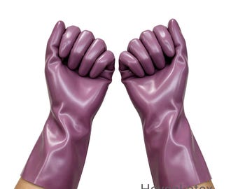 Latex short gloves