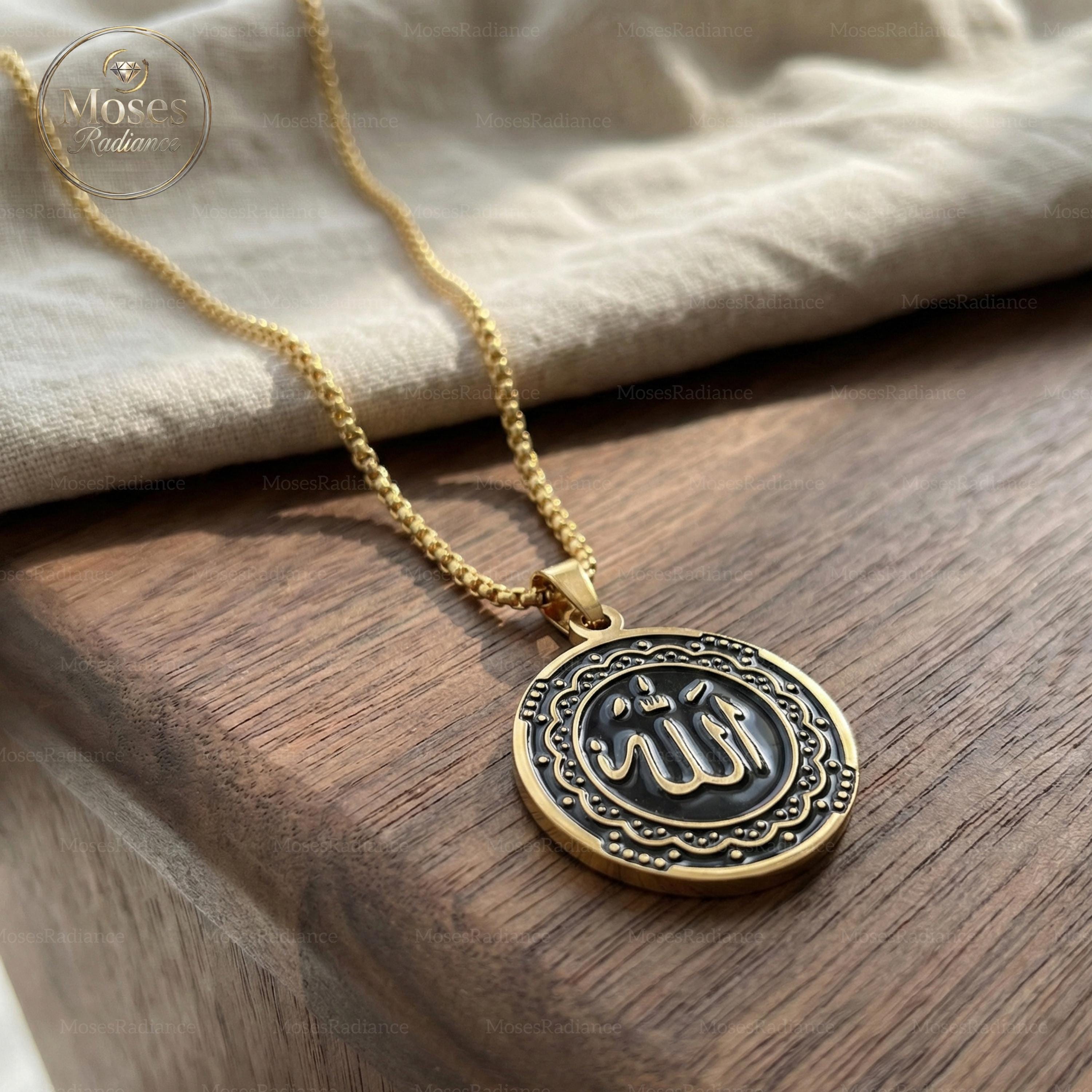 Muslim Allah Necklace Islamic Blessing Neck Chain Mashallah Necklace ...