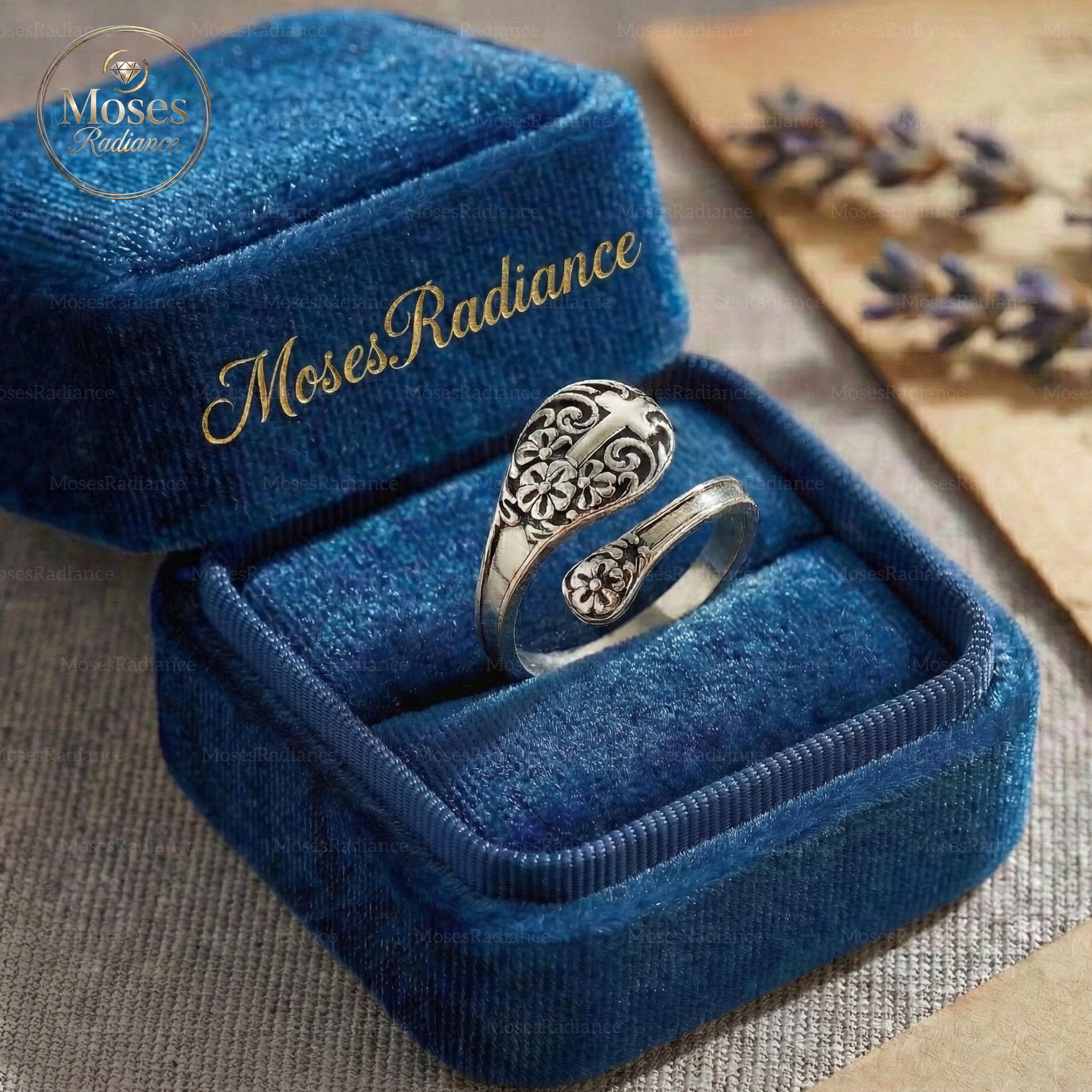 Silver spoon ring cross - Etsy 日本