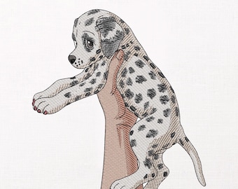 Dalmatian Dog Machine Embroidery Design, Puppy Embroidery Pattern, Digital Download, PES DST JEF etc..., 9 Sizes Instant Download
