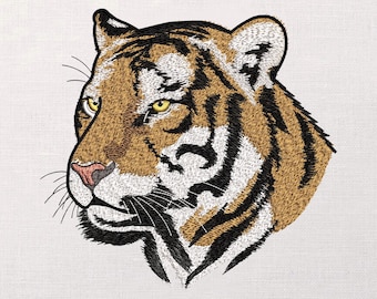 Bengal Tiger Embroidery Design, Realistic Tiger Face Machine Embroidery Pattern, Wild Animal Stitch File, Anime Embroidery, PES DST JEF VP3