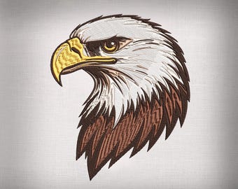 Eagle Head Embroidery Design, Bald Eagle Embroidery File, American Eagle Embroidery Pattern, Wildlife Bird Embroidery, Instant Download