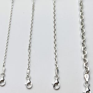 925 Sterling Silver Cable Chain Necklace, Bracelet,  Anchor Chain, Gift for Her / Him