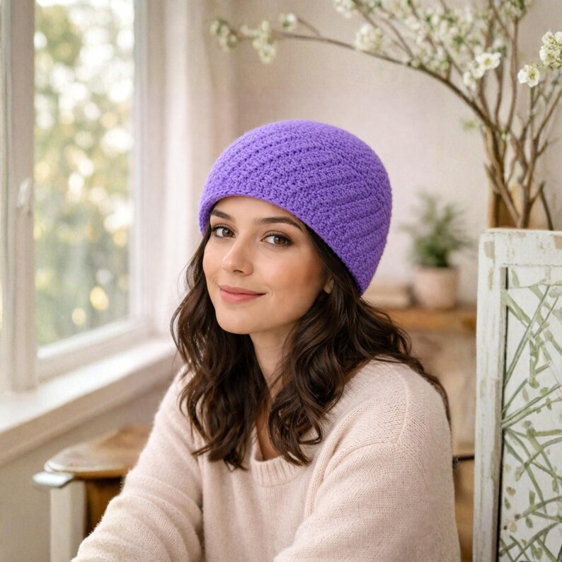 Easy Crochet Beanie Hat Pattern for Beginners Instant Download - Etsy