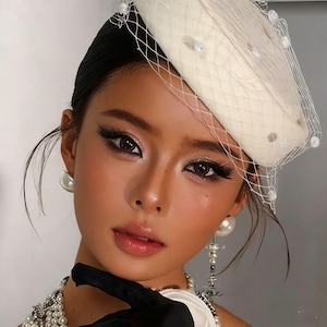 Pillbox Hat Wedding Veil - Etsy display picture 1