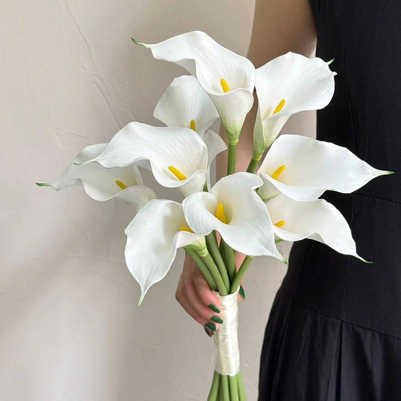 Real White Calla Lily Bridal Bouquet
