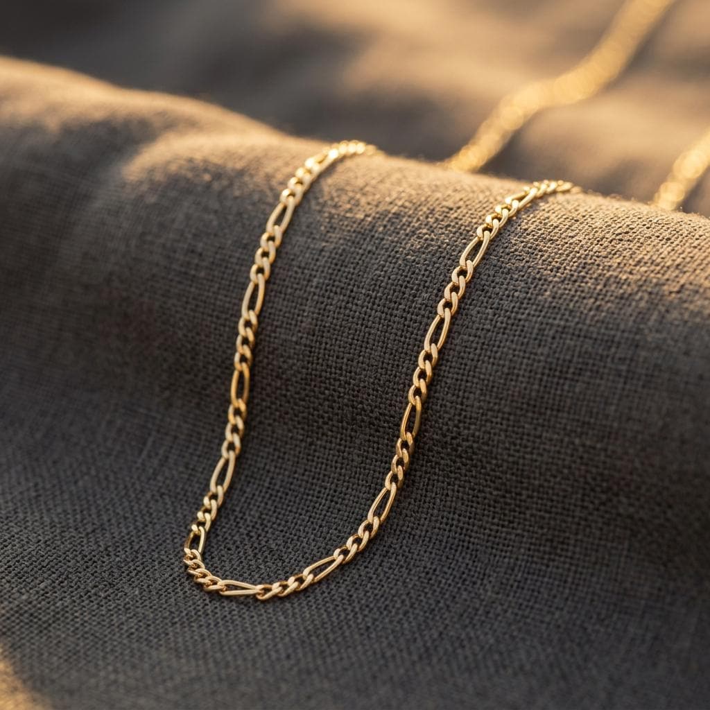 14K Gold Figaro Chain, Link Chain, Dainty Chain Necklace, Gold Filled Chain, 14k Gold Necklace, Minimalist Chain for Women, Mom, Grandma