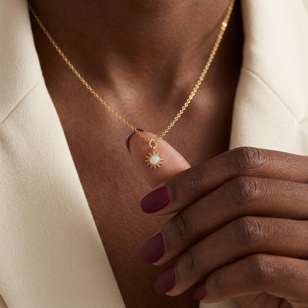 Mother of Pearl Sun Necklace, Enamel Sun Necklace, Celestial Necklace, Minimalist Sun Pendant, Gold Sun Necklace, Gift for Her, Mom, Grandma