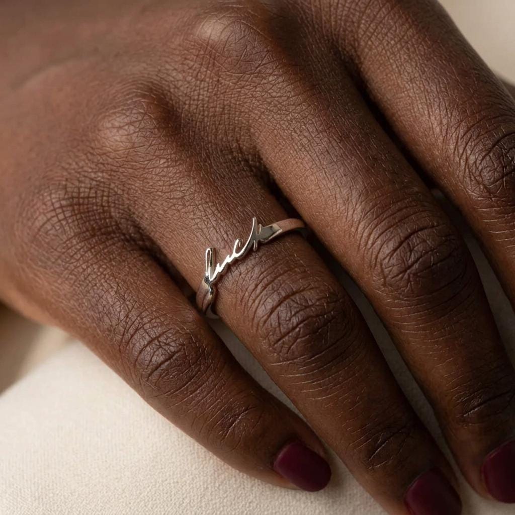 Dainty Gold 'Fuck' Ring - Middle Finger Jewelry Sterling Silver Fuck  Edgy Statement Jewelry, Breakup Gift, Divorce Gothic Ring Gift for Her