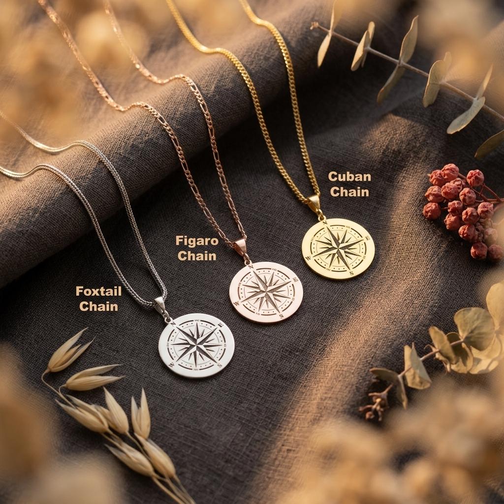 Gold Compass Necklace: Gold Personalized Compass Pendant, Dainty Nautical Jewelry, Gift for Her, Compass Jewelry Graduation Gift