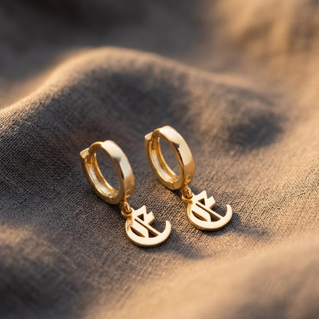 Dangle Letter Earrings, Sterling Silver Initial Earrings, Dainty Gold Earrings for Women, Custom Letter Earrings Gift for Mom Gift for Girls