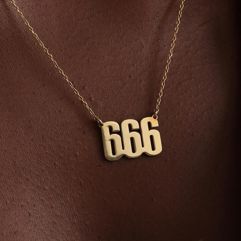 Angel Number Necklace, 666 333 777 Necklace, Custom Number Necklace, Lucky Spiritual Jewelry, Mothers Day Gift, Protection Number Necklace