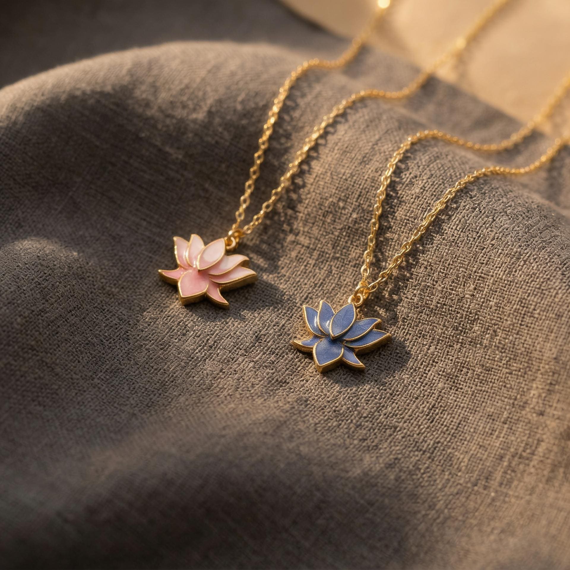 18K Gold Plated Enamel Lotus Necklace, Lotus Flower Necklace, Sacred  Necklace, Lotus Pendant, Elegant Necklace, Boho Jewelry for Yoga Lover