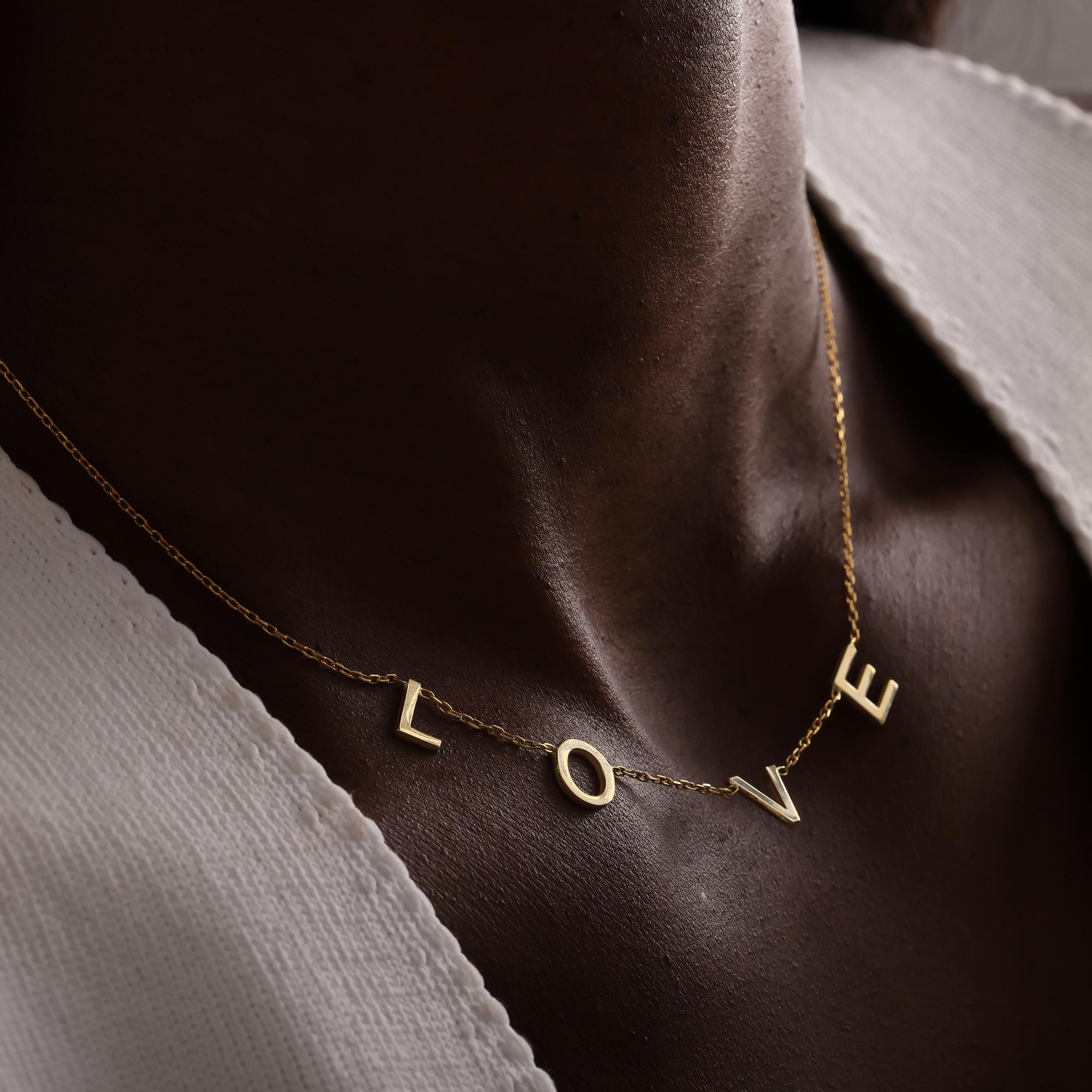Initial Name Necklace, Personalized Initial Necklace, Letter Name Necklace, Minimalist Name Jewelry, Custom Charm Necklace, Valentine Gift