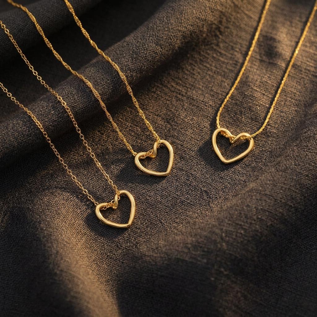 18K Gold Dainty Heart Necklace / Minimalist Design Sacred Heart Pendant Necklace / Mothers Day Gift for Women,Mom,Nana /Love Necklace